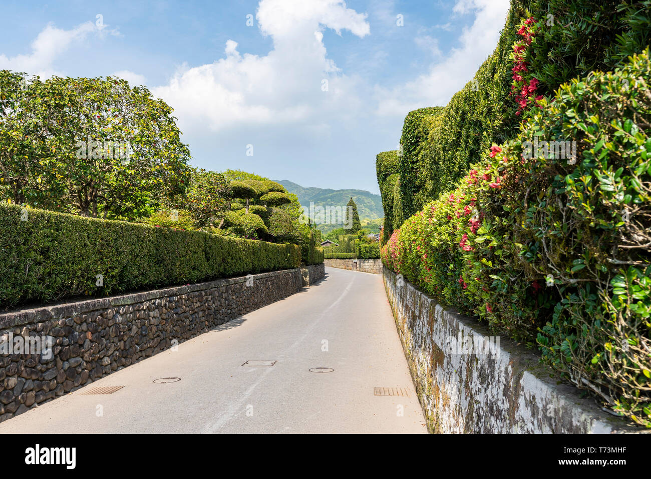 Chiran Samurai Residence Garden, ville de Kyushu Minami, préfecture de Kagoshima, Japon Banque D'Images