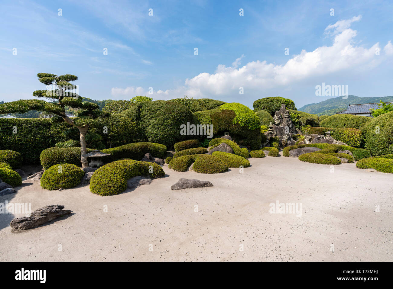 Le Jardin de Katsumi Hirayama, Chiran Samurai Residence Garden, ville de Kyushu Minami, préfecture de Kagoshima, Japon Banque D'Images