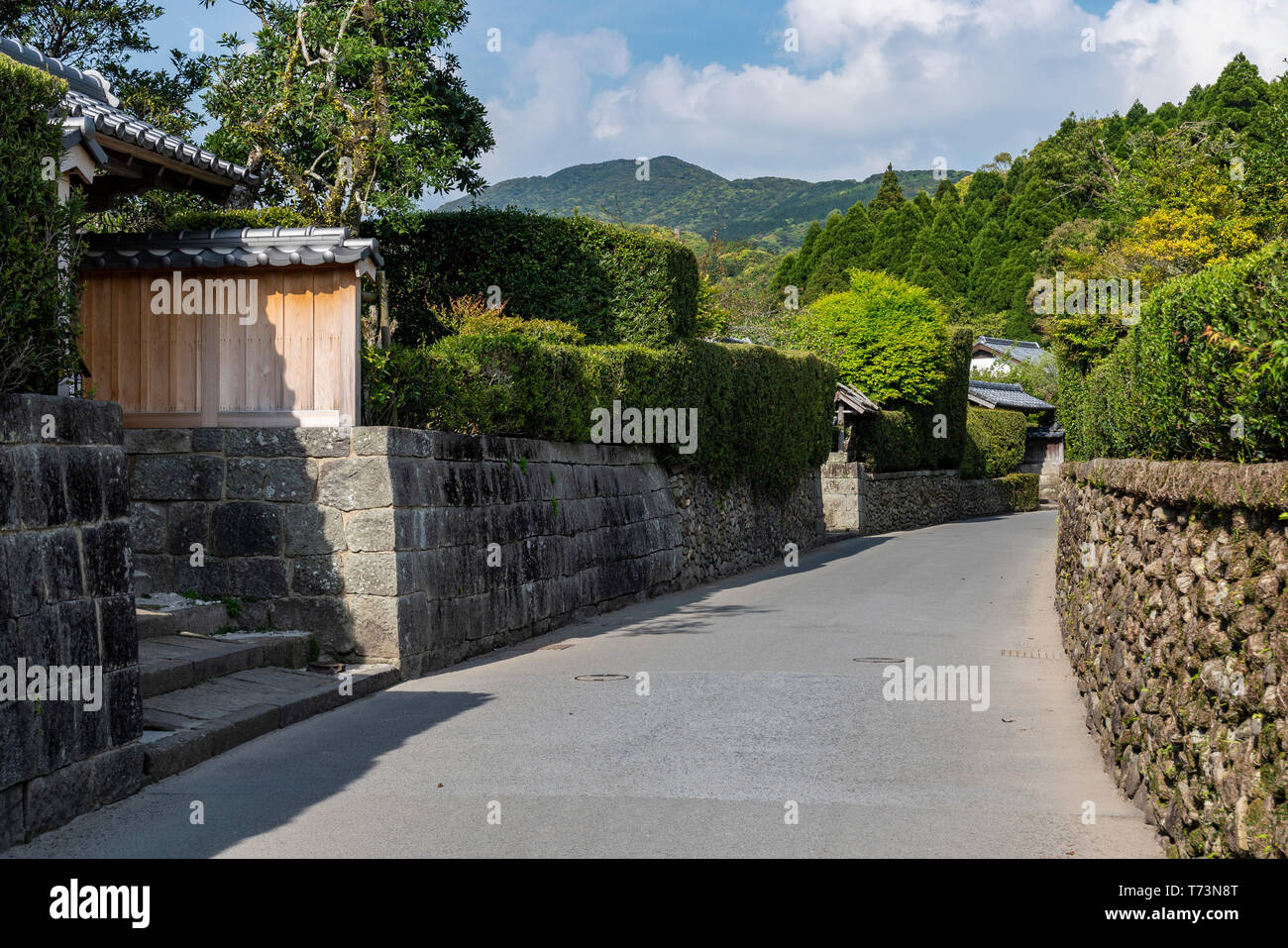 Chiran Samurai Residence Garden, ville de Kyushu Minami, préfecture de Kagoshima, Japon Banque D'Images