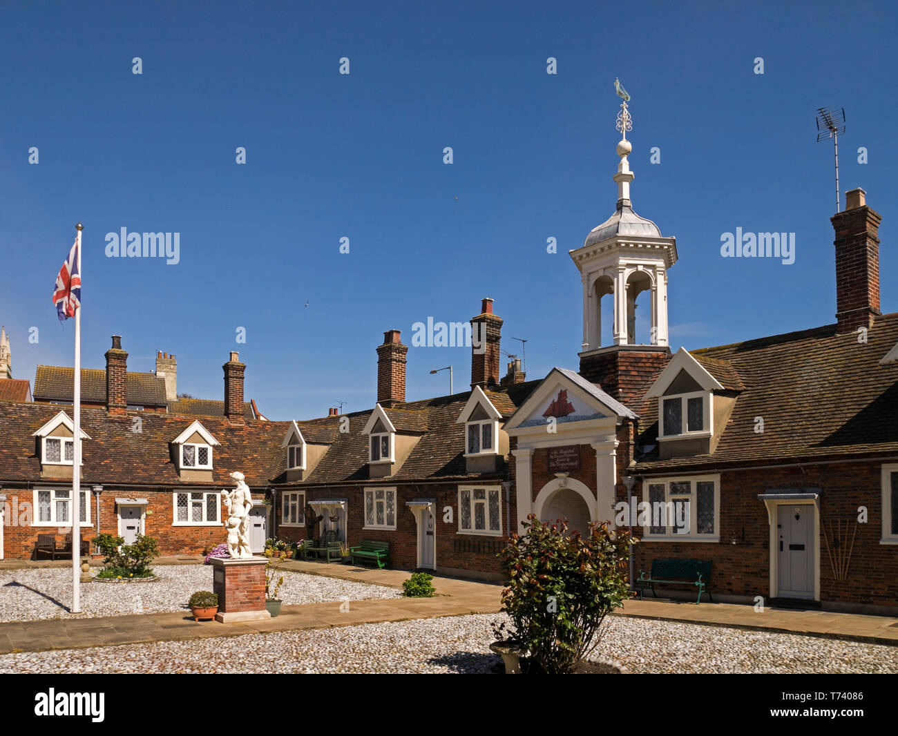 L'historique Fisherman's hospices, à Great Yarmouth, Norfolk, England, UK Banque D'Images