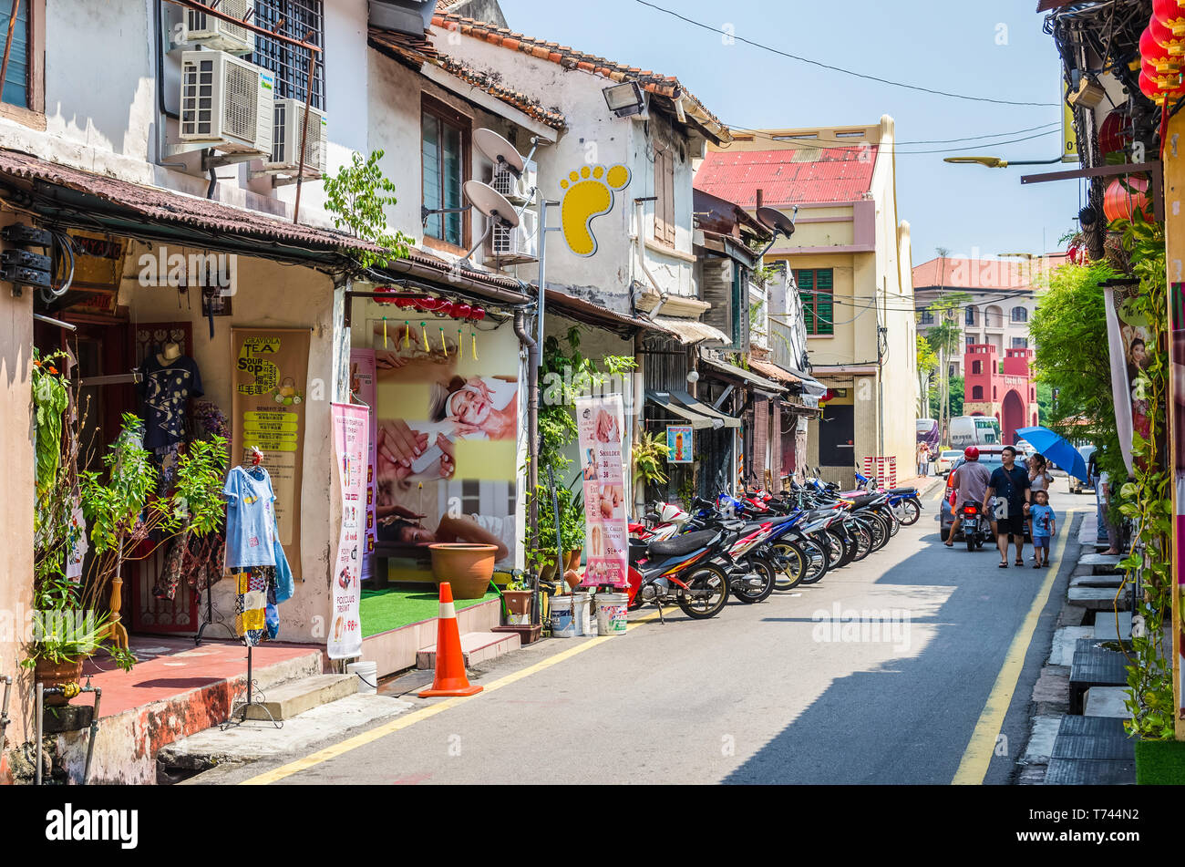 Malaisie - Malacca,avril 21,2019 : Jonker Street est la rue centre de Chinatown à Malacca. Il a été classé au Patrimoine Mondial de l'UNESCO le 7 juillet Banque D'Images