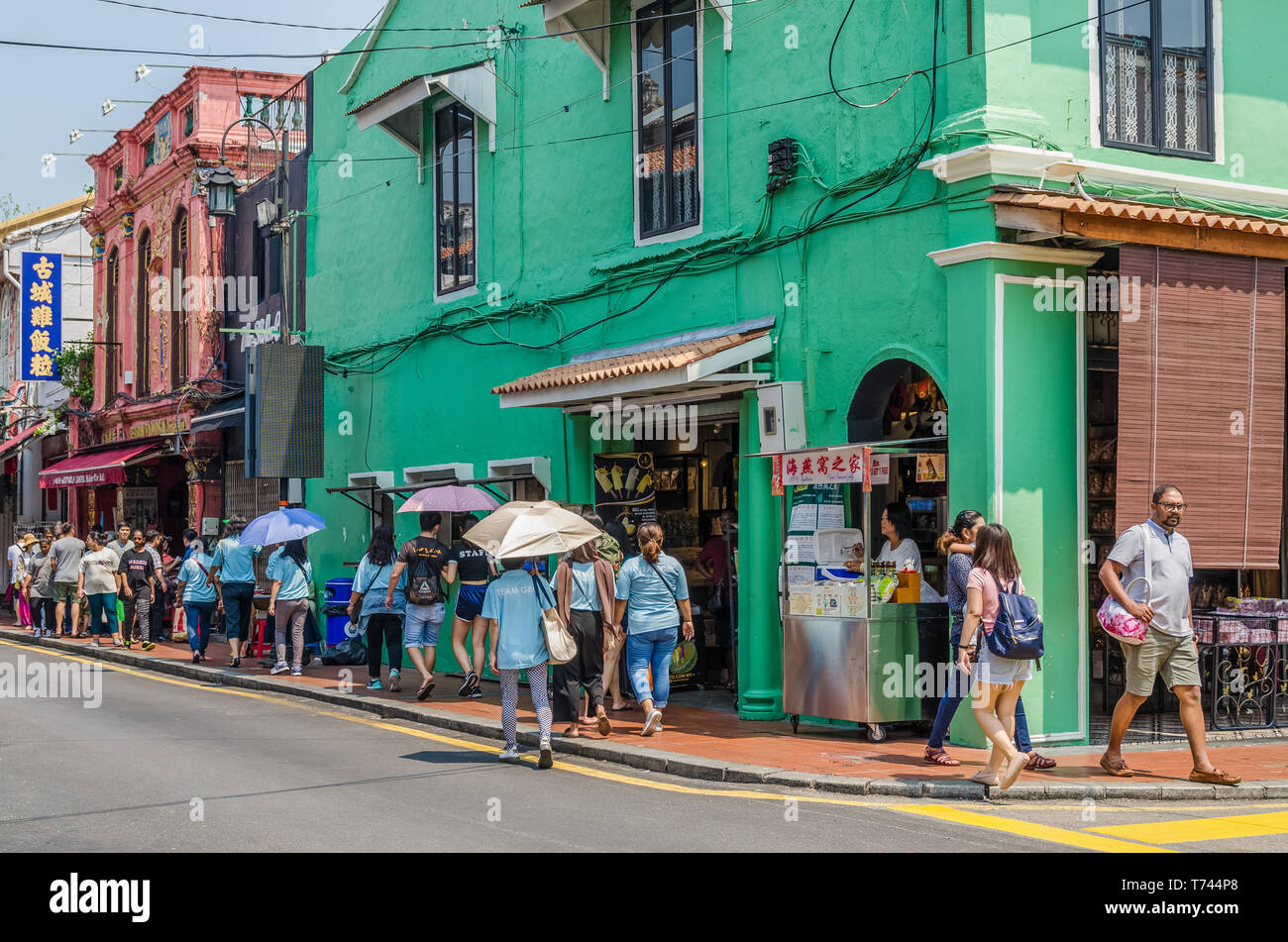 Malaisie - Malacca,avril 21,2019 : Jonker Street est la rue centre de Chinatown à Malacca. Il a été classé au Patrimoine Mondial de l'UNESCO le 7 juillet Banque D'Images