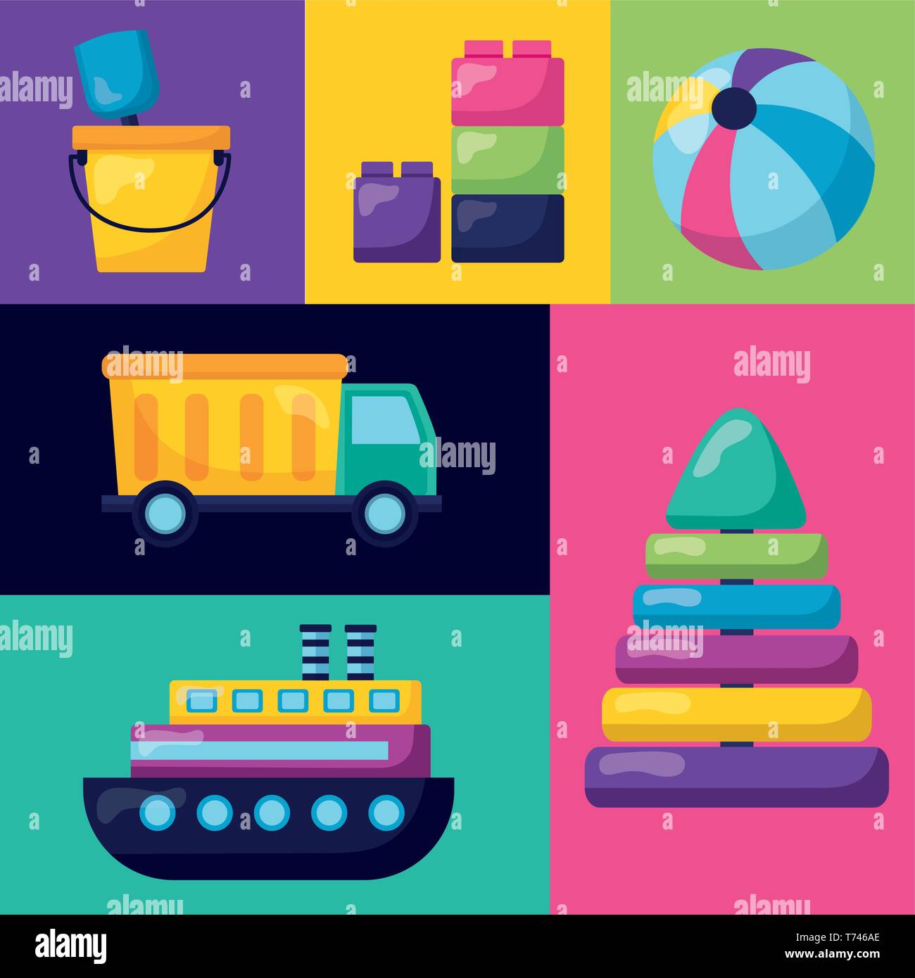 Design jouets pour enfants Illustration de Vecteur