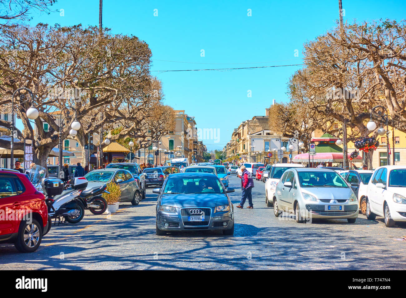 Syracuse, Italie - 17 mars 2019 Rue : la vieille ville de Syracuse Banque D'Images