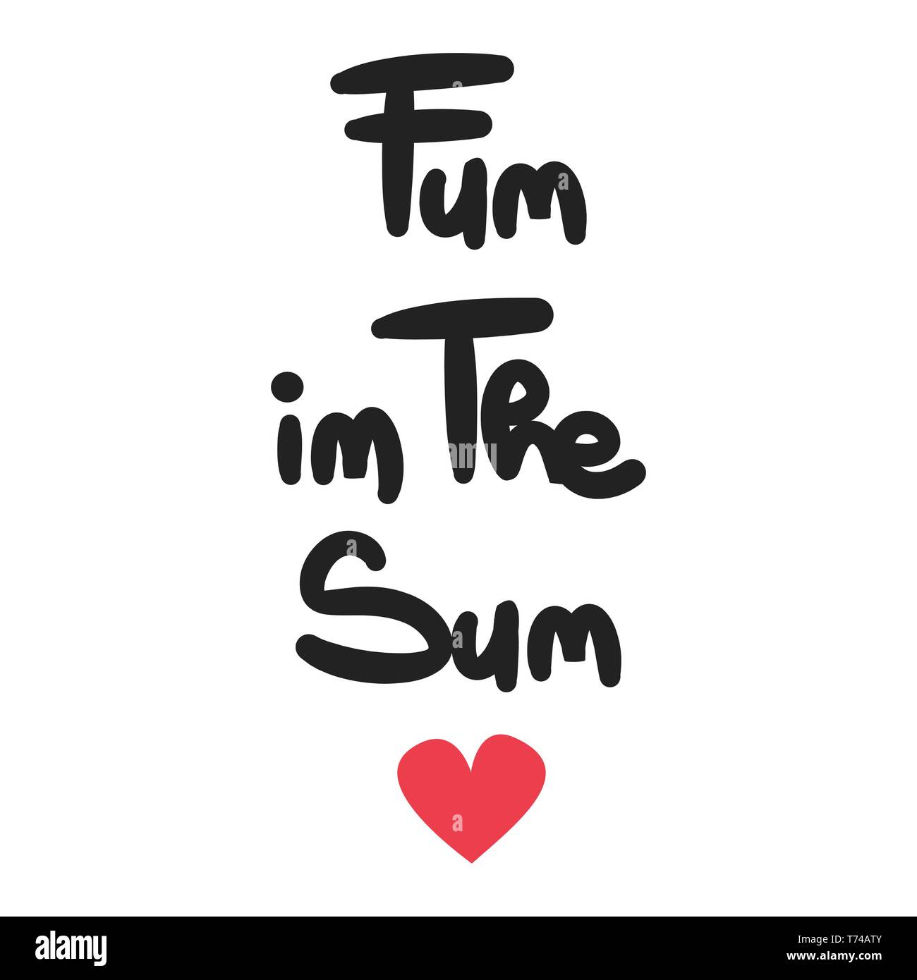 Lettrage d'été à la main in the sun cite vector illustration Illustration de Vecteur