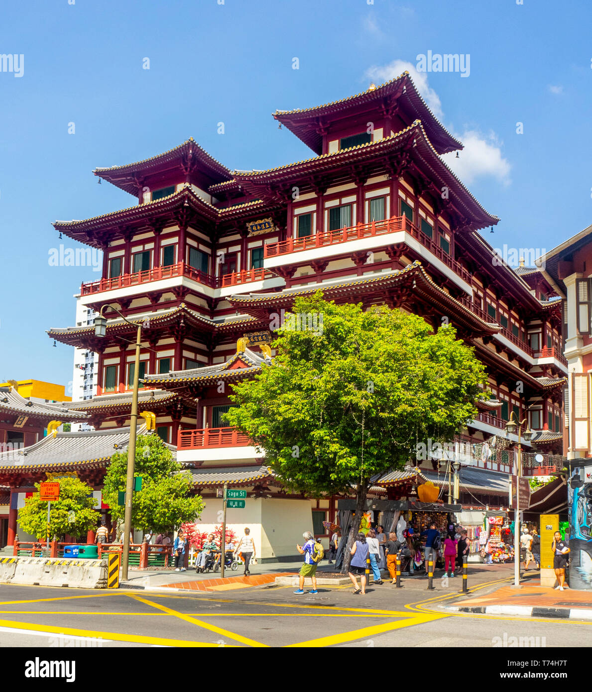 Buddha Tooth Relic Temple and Museum sur South Bridge Road Singapore Singapour. Banque D'Images