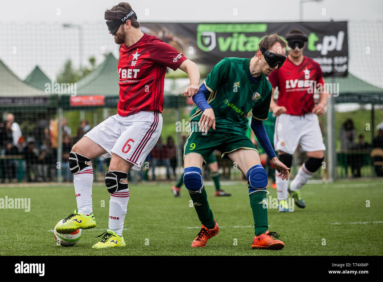 Wroclaw, Pologne. 4 mai, 2019. Wroclaw, Pologne le 4 mai 2019, à Wroclaw en Pologne Slask Wroclaw Aveugle AVEUGLE Football Football - Wisla Cracovie BF 1 : 1 Crédit : Krzysztof Kaniewski/ZUMA/Alamy Fil Live News Banque D'Images