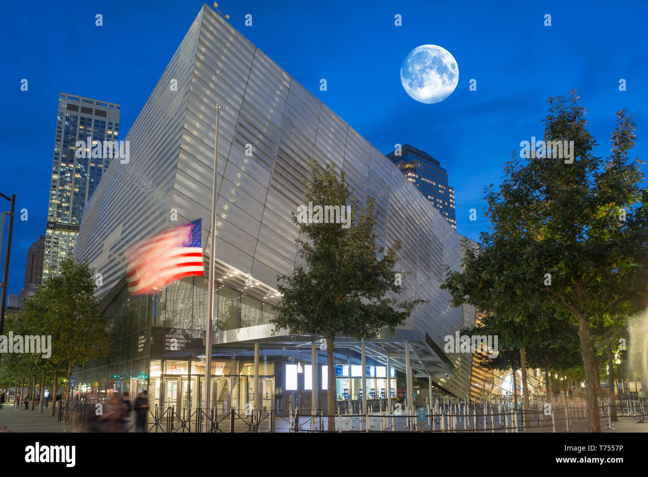 Pavillon d'ENTRÉE DU MUSÉE MÉMORIAL NATIONAL DU 11 SEPTEMBRE (©DAVIS BRODY BOND 2018 ) le centre-ville de Manhattan NEW YORK USA Banque D'Images