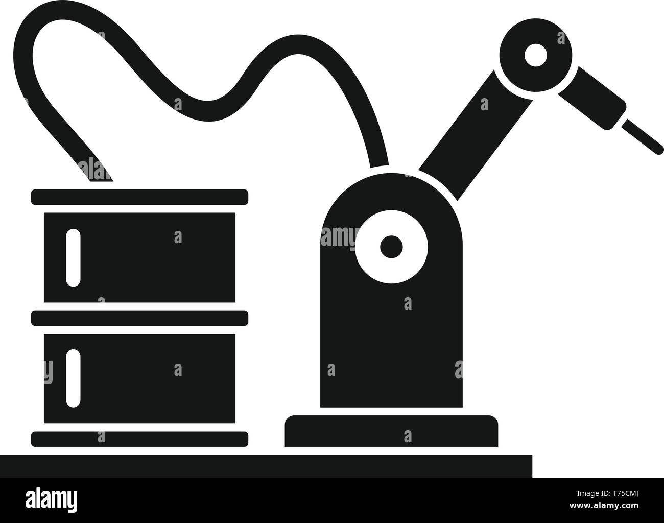 Robot d'usine voiture icône. Simple illustration de voiture robot d'usine pour l'icône vecteur web design isolé sur fond blanc Illustration de Vecteur