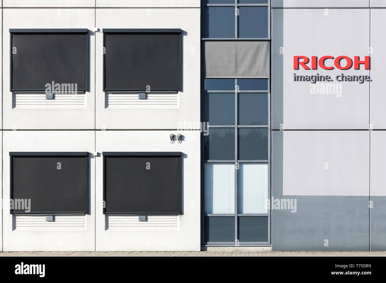 Aarhus, Danemark - 14 octobre 2018 : Ricoh immeuble de bureaux. Ricoh Company, Ltd. est une multinationale japonaise de l'électronique et d'imagerie Banque D'Images