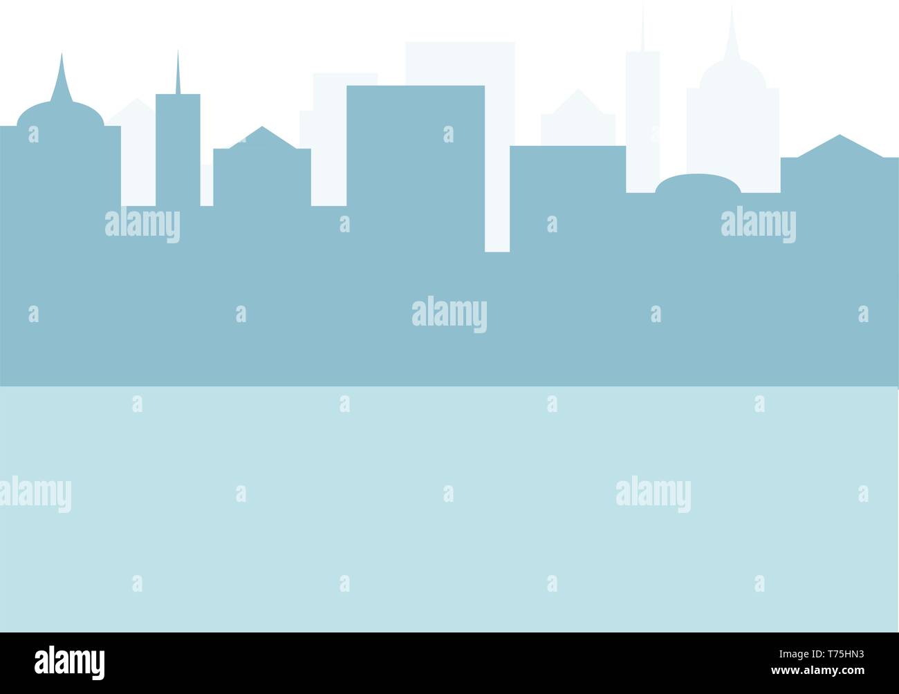 Business vue paysage avec gratte-ciel silhouette avec salon place pour le texte. Vecteur de construction de ville, vue sur la ville, l'architecture d'entreprise, illustration Illustration de Vecteur