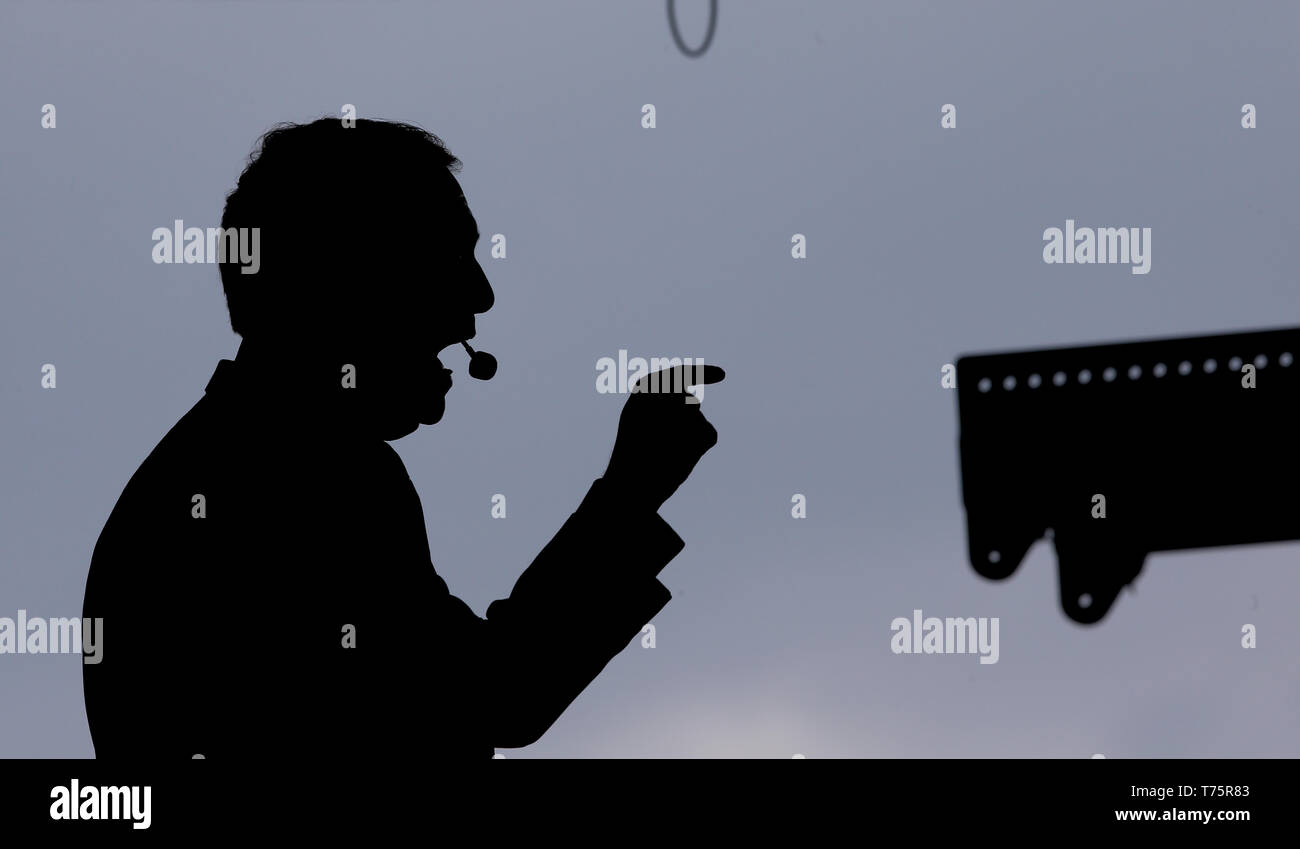 Nigel Farage parle lors d'un Brexit Partie rassemblement à Mill Farm Sports Village, Wesham, Lancashire. Banque D'Images