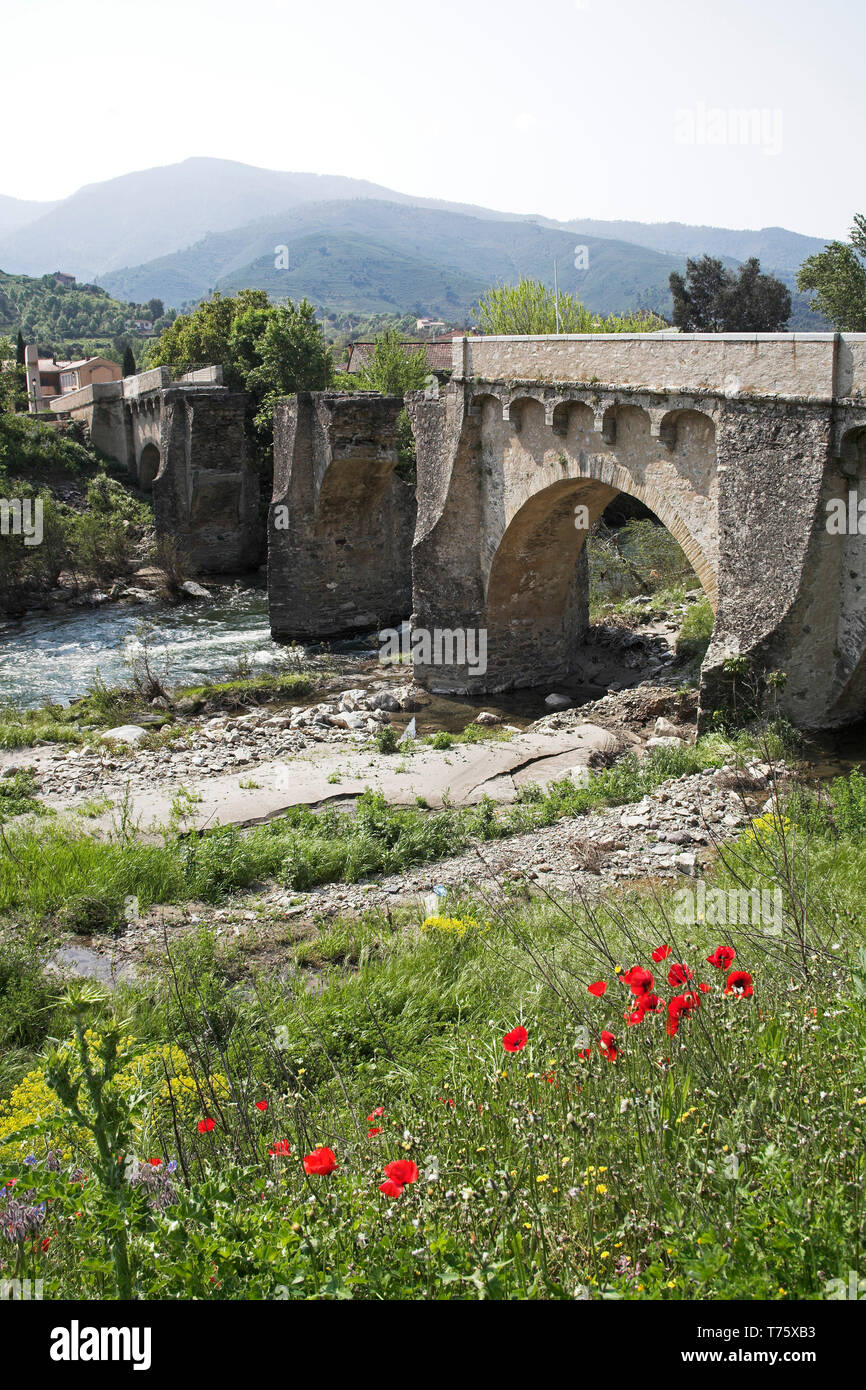Ponte Novo Golo pont Valley Corse France Banque D'Images