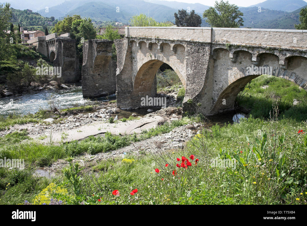 Ponte Novo Golo pont Valley Corse France Banque D'Images