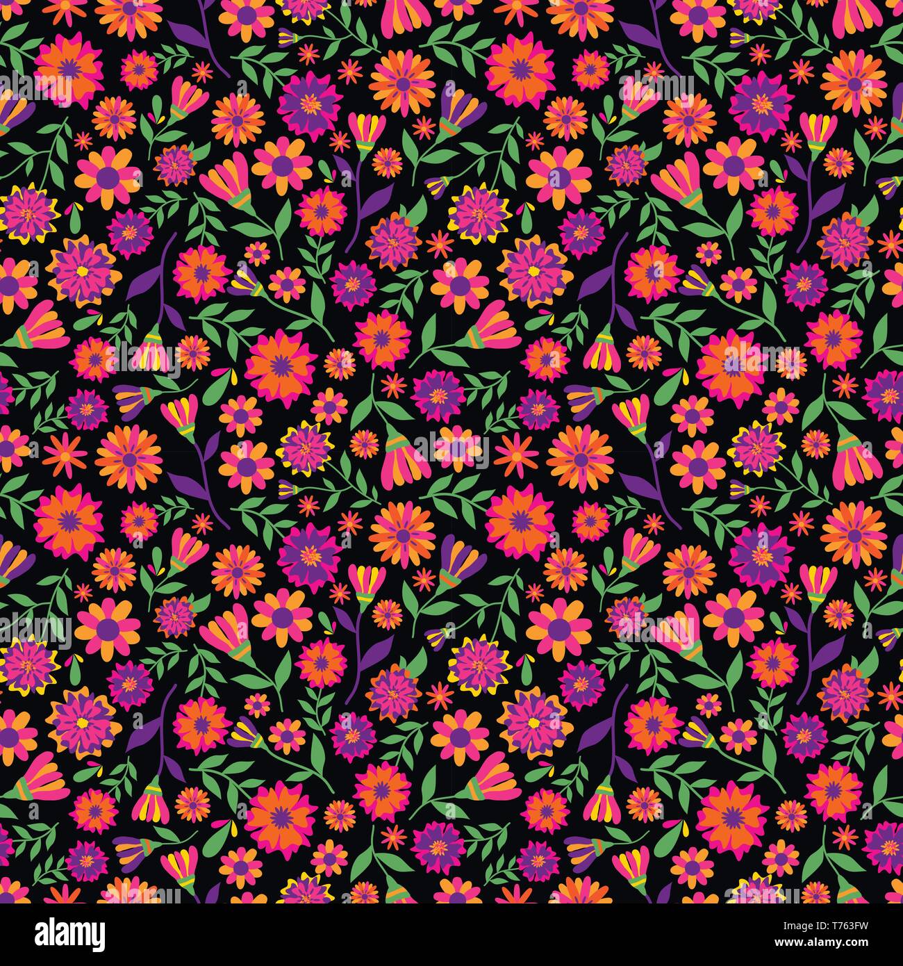 Dia de los muertos seamless vector pattern avec souci. Illustration de Vecteur