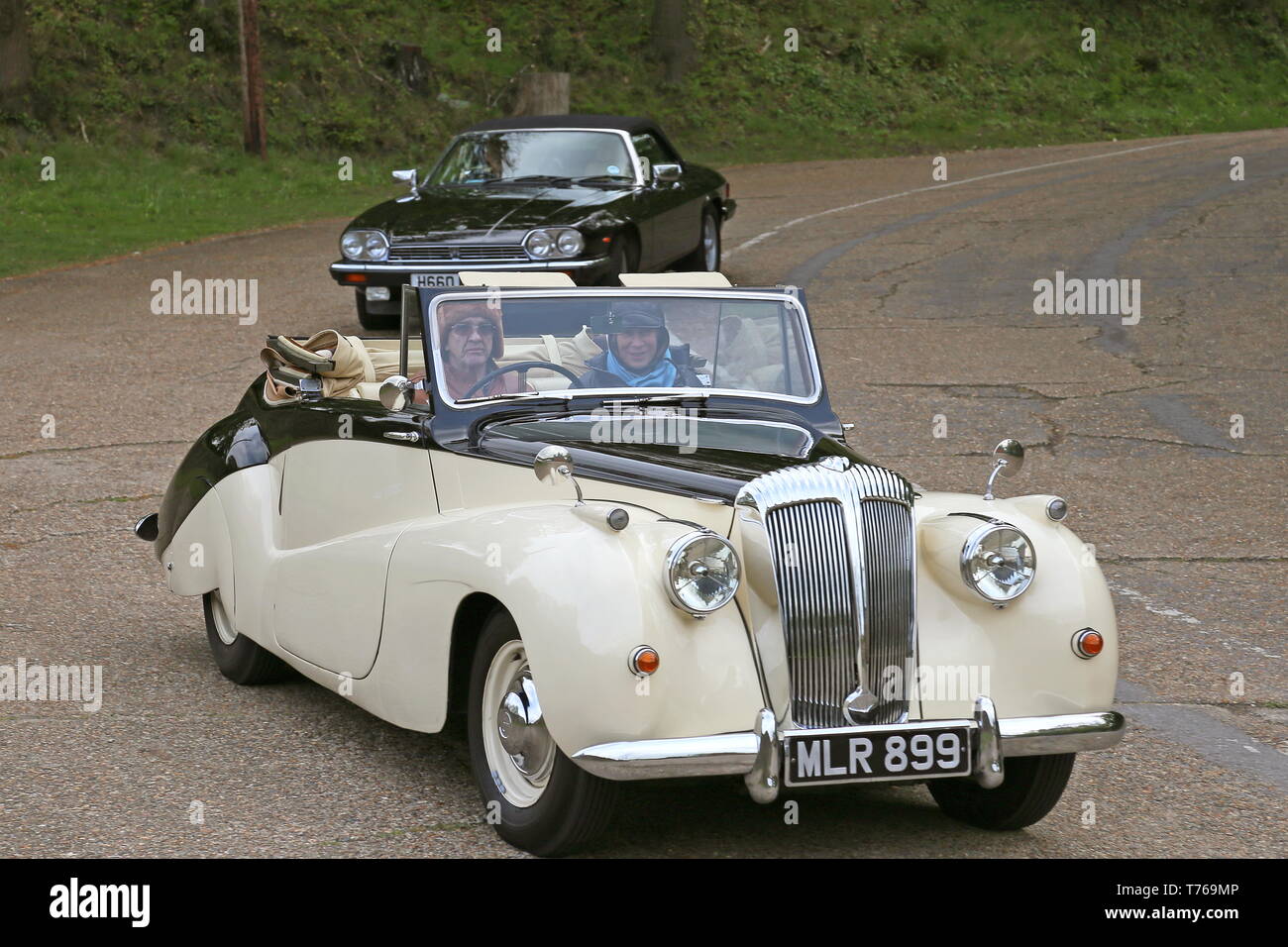 Daimler 2.5 Convertible Sport spécial (1951), British Marques jour, 28 avril 2019, Musée de Brooklands, Weybridge, Surrey, Angleterre, Grande-Bretagne, Royaume-Uni, E Banque D'Images