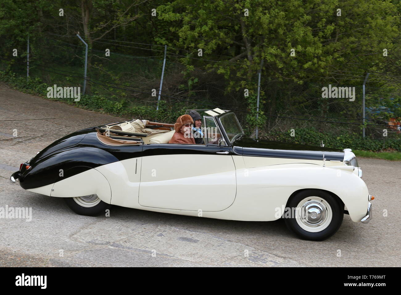 Daimler 2.5 Convertible Sport spécial (1951), British Marques jour, 28 avril 2019, Musée de Brooklands, Weybridge, Surrey, Angleterre, Grande-Bretagne, Royaume-Uni, E Banque D'Images