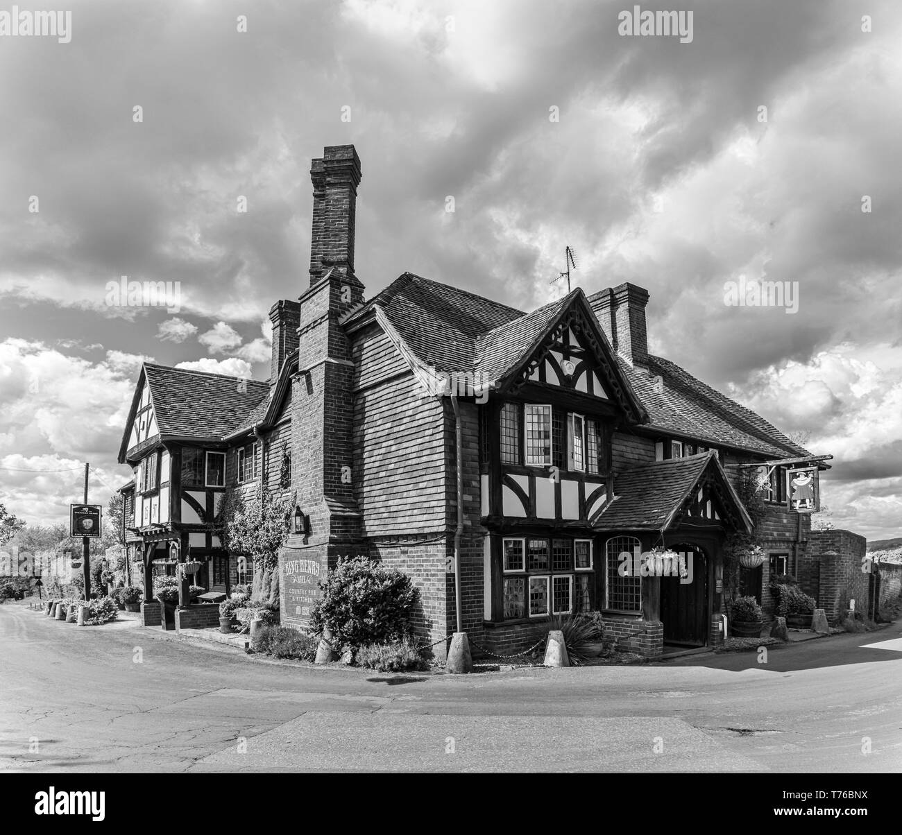 Le public du 17ème siècle maison de Henry VIII dans le village de Kent Hever, maison ancestrale d'Anne Boleyn, la deuxième épouse du roi Henri VIII Banque D'Images