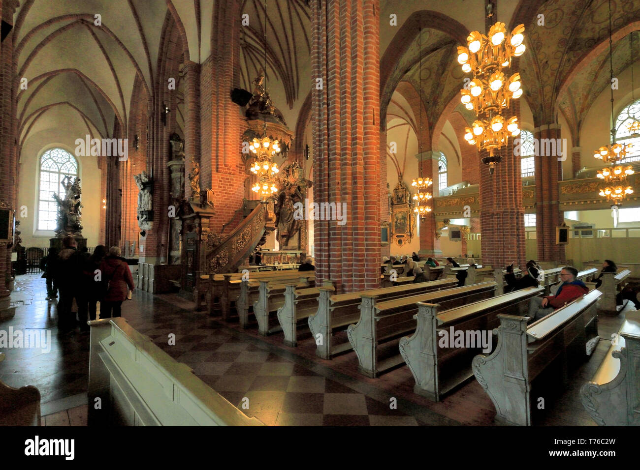 Intérieur de la cathédrale Sankt Nikolai kyrka, Gamla Stan, Stockholm, Suède, Europe Ville Banque D'Images