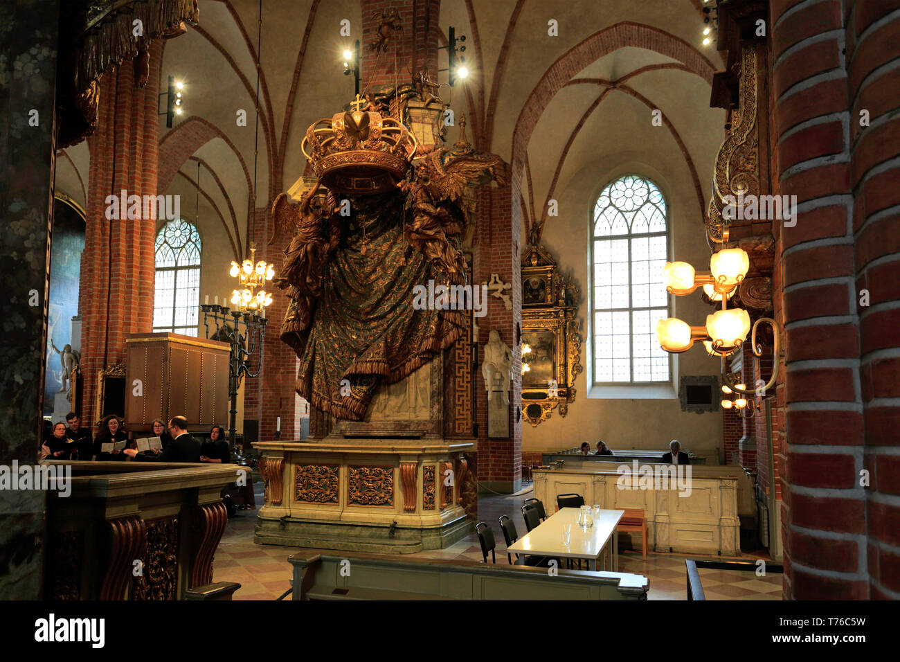 Intérieur de la cathédrale Sankt Nikolai kyrka, Gamla Stan, Stockholm, Suède, Europe Ville Banque D'Images