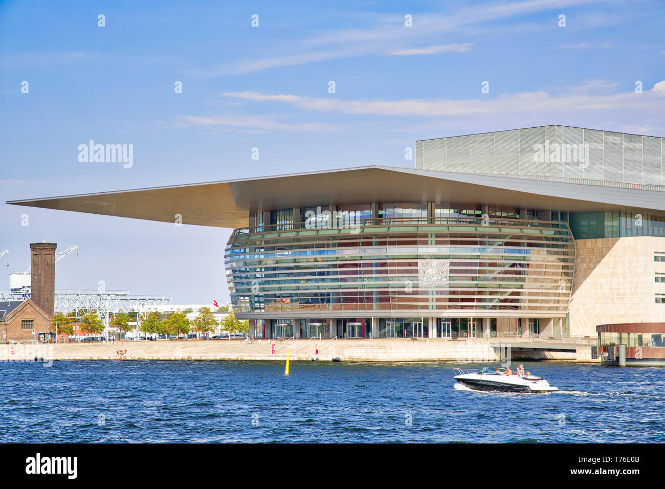 Copenhague, Danemark, 2 août 2018 : l'Opéra National situé sur l'île de Holmen, dans le centre de Copenhague. L'un des plus chers opera ho Banque D'Images
