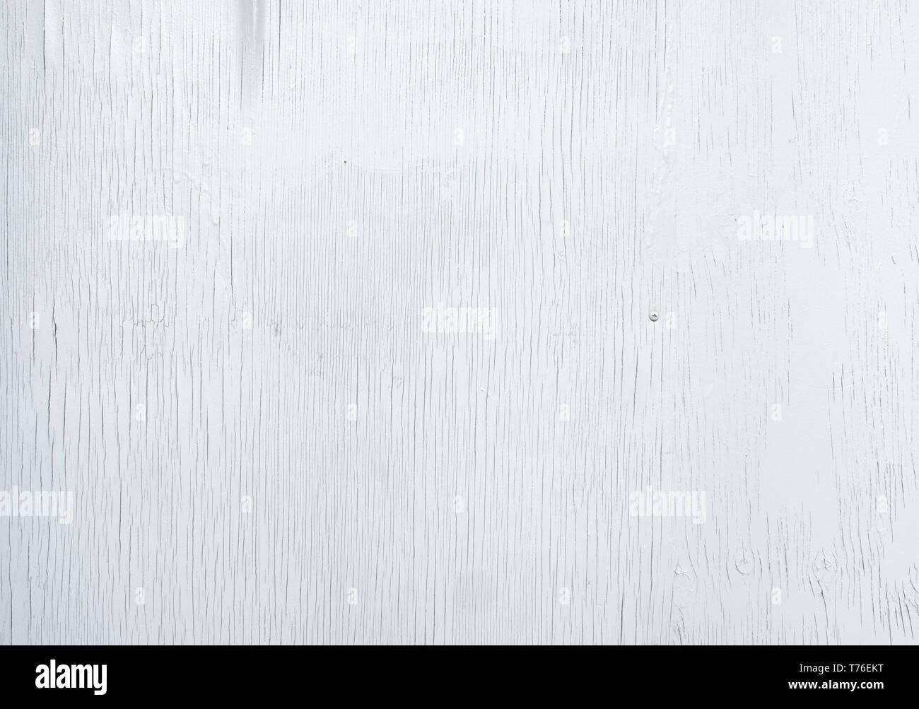 Close up section d'un panneau en bois peint blanc texture Banque D'Images