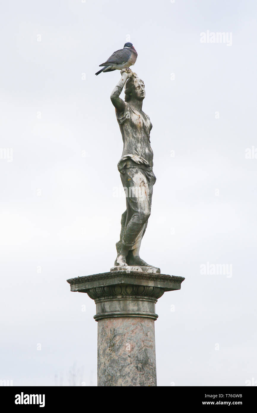 Statue de la déesse romaine Vénus dans le Jardin du Luxembourg, Paris, France Banque D'Images