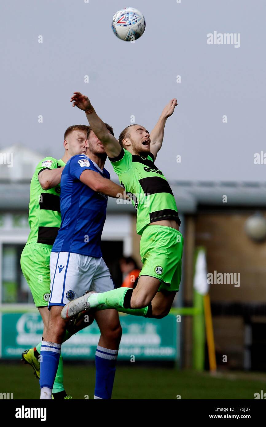 Joseph Mills pour Forest Green Rovers FC vs Macclesfield Town FC, à la nouvelle pelouse au sol. 13 avril 2019 Photo par Andrew Higgins - Mille mot Med Banque D'Images