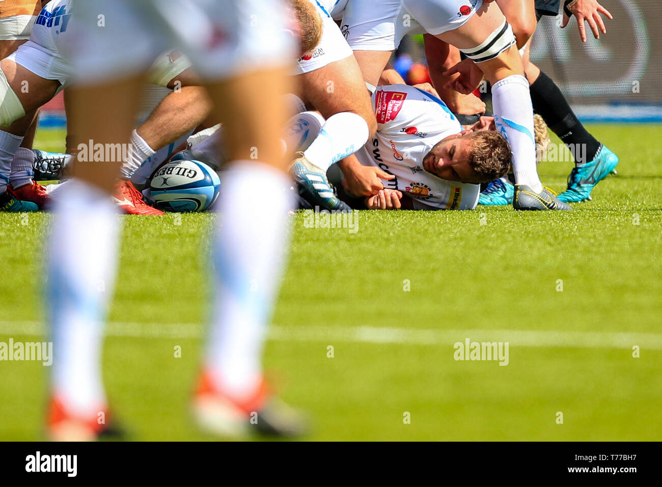 Londres, Royaume-Uni. 04 mai, 2019. 4e mai 2019, Allianz Park, Londres, Angleterre ; Gallagher Premiership, Saracens vs Exeter Chiefs ; Credit : Georgie Kerr/News Images Nouvelles Images /Crédit : Alamy Live News Banque D'Images