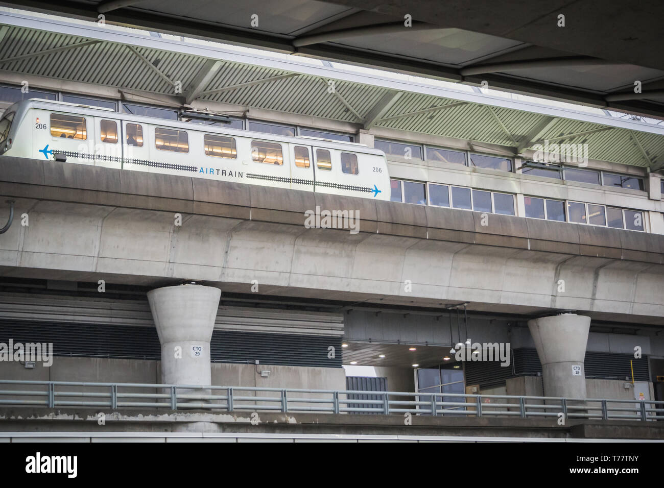 AirTrain JFK Airport New York USA Banque D'Images