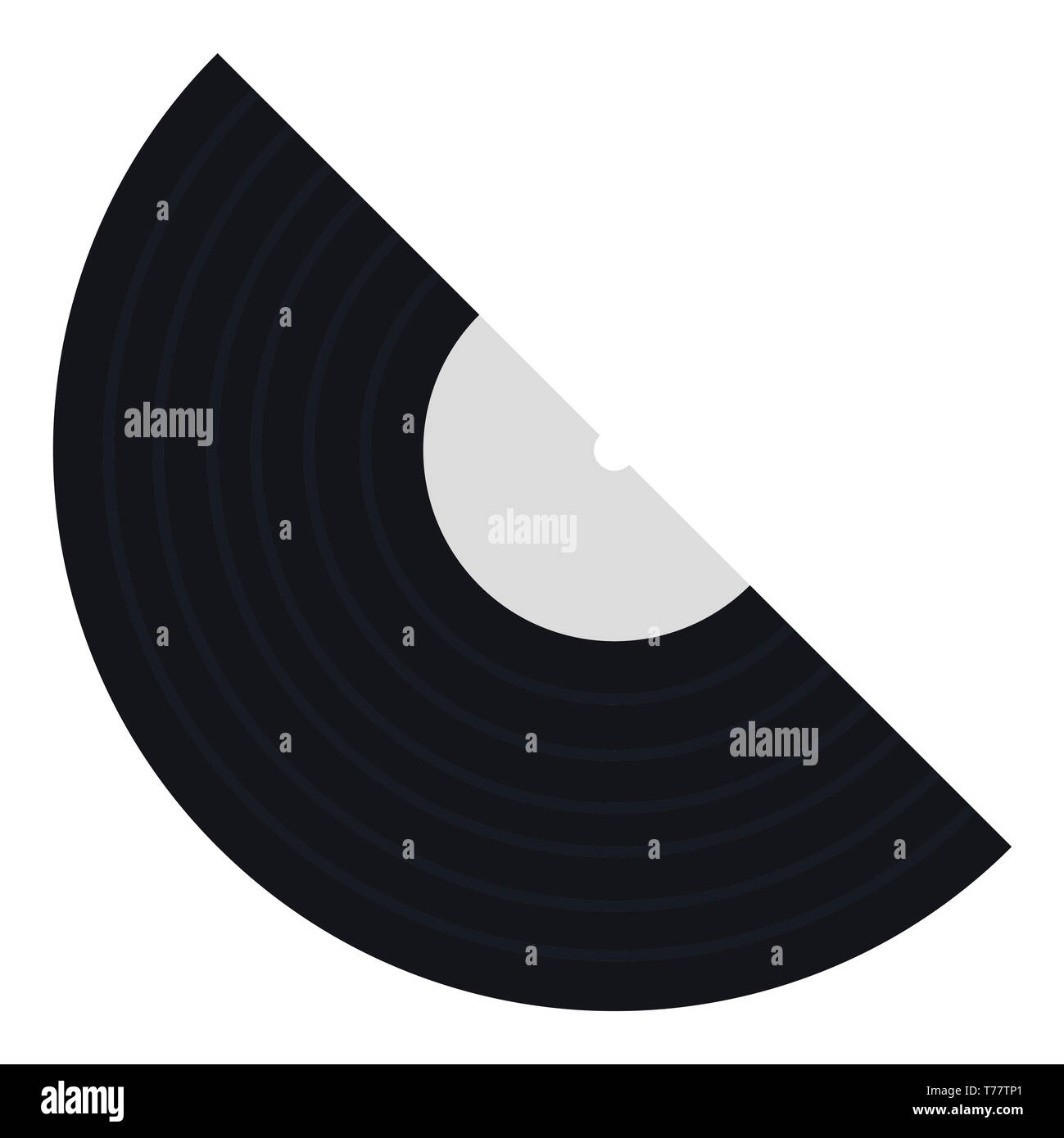 Disque vinyle en télévision. style illustration sur fond blanc. Banque D'Images