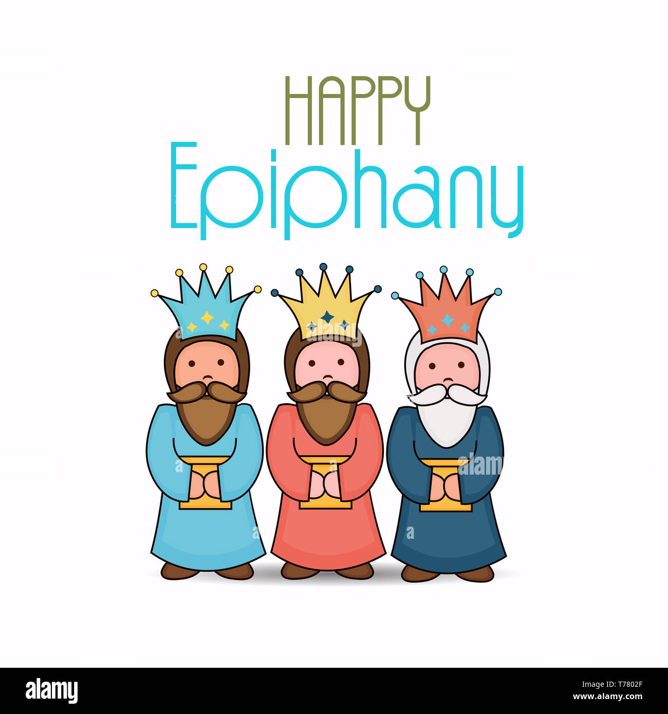 Vector illustration d'un arrière-plan pour les professionnels l'Épiphanie. Banque D'Images