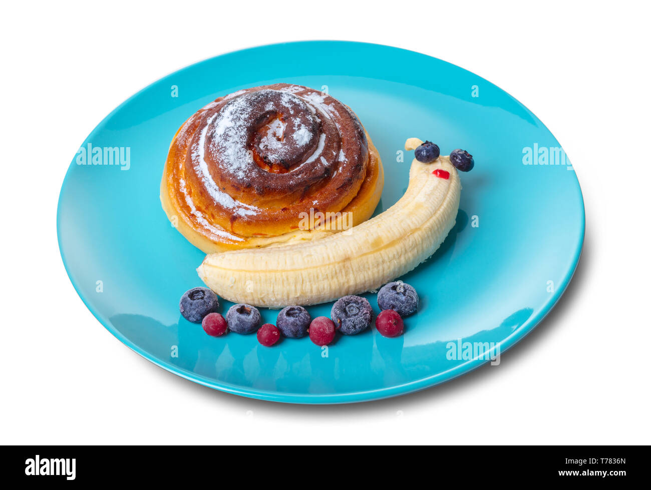 Art pour enfants, des fontaines de la banane et de bun Banque D'Images