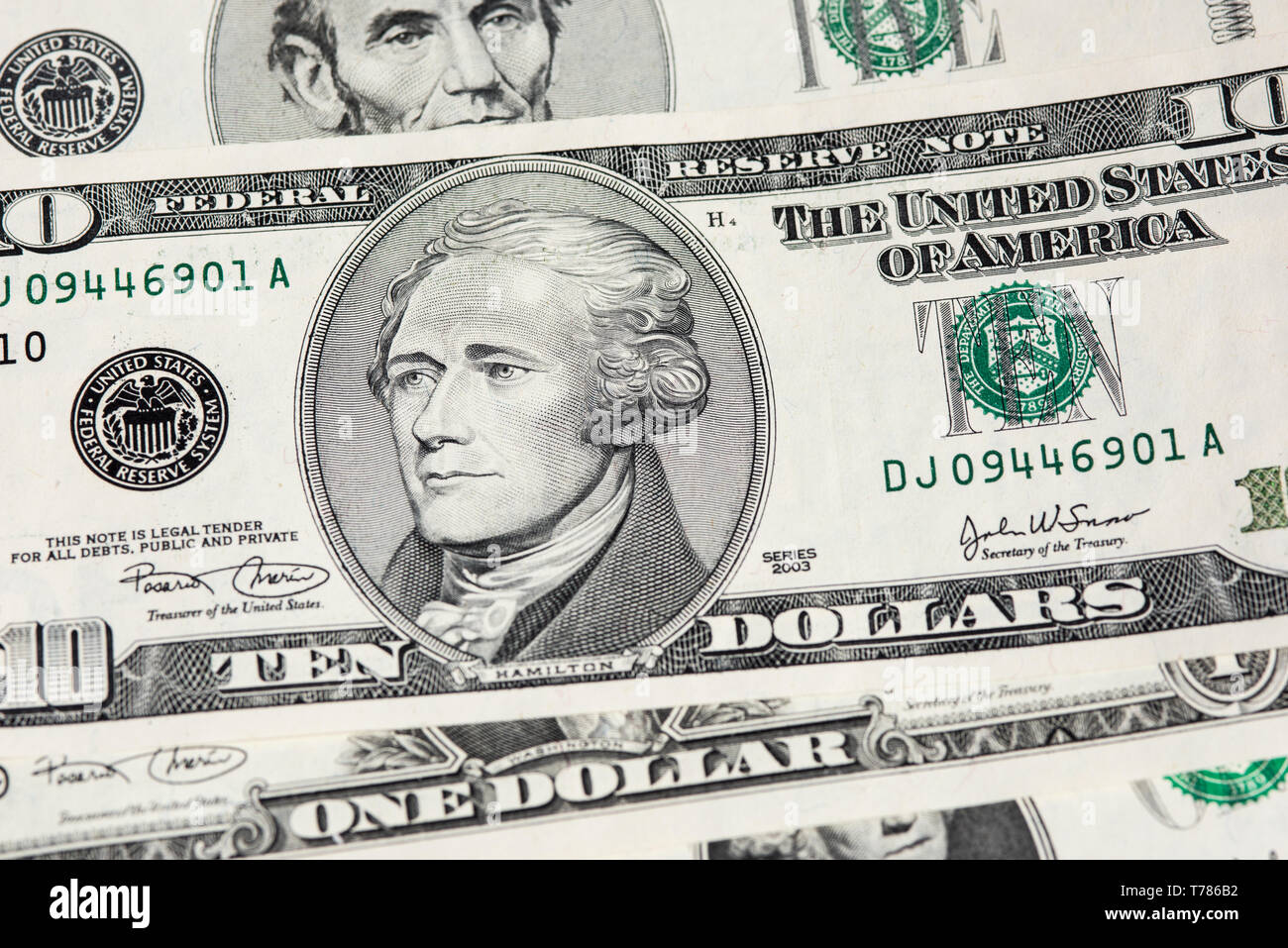 US Dollar bank note, macro Banque D'Images