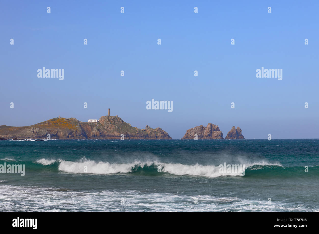 La côte de la mort est une région côtière du nord-ouest de la Péninsule Ibérique, situé dans la province de La Corogne, qui s'étend de Cape Ro Banque D'Images