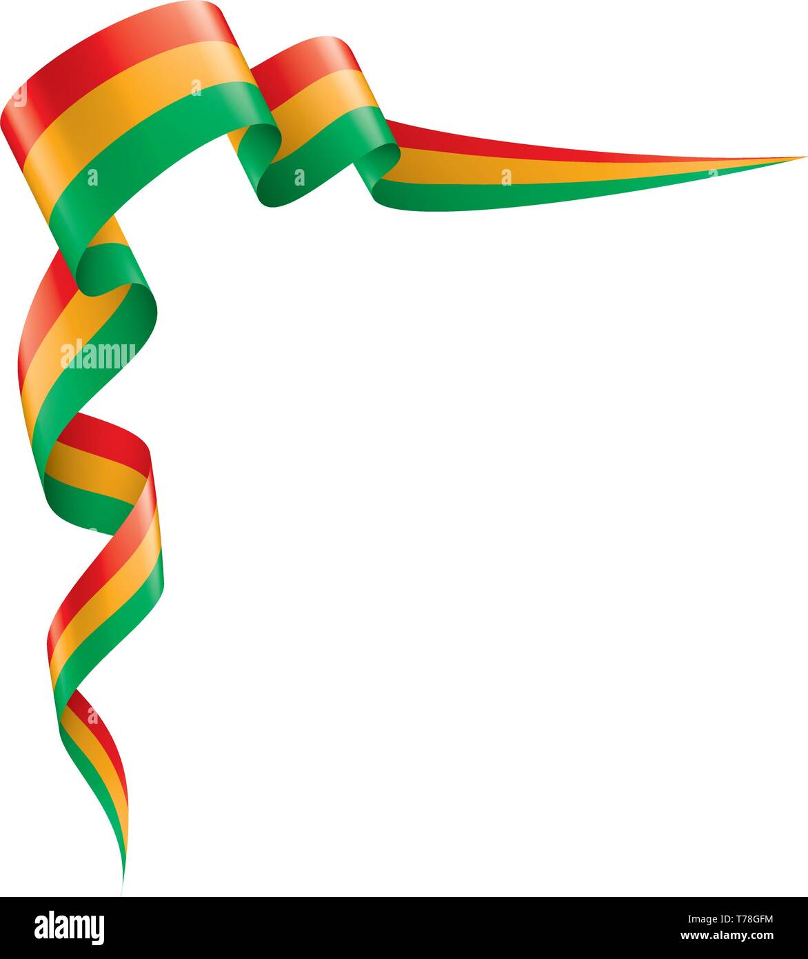 La Bolivie drapeau, vector illustration sur un fond blanc. Illustration de Vecteur