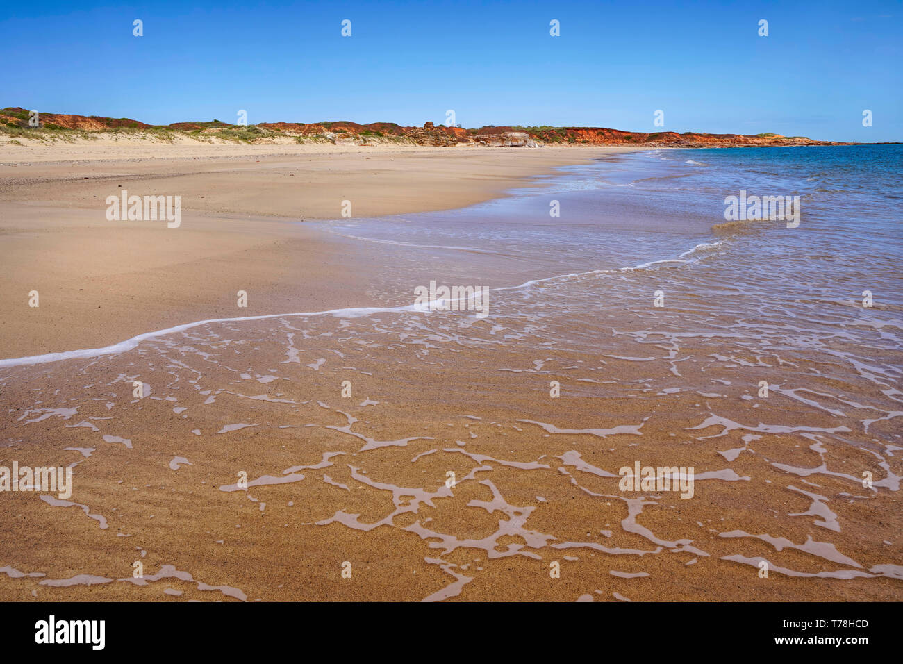 Vierge Immaculée côte sauvage bordée par l'océan Indien bleu céleste dans l'ouest de l'Australie Banque D'Images