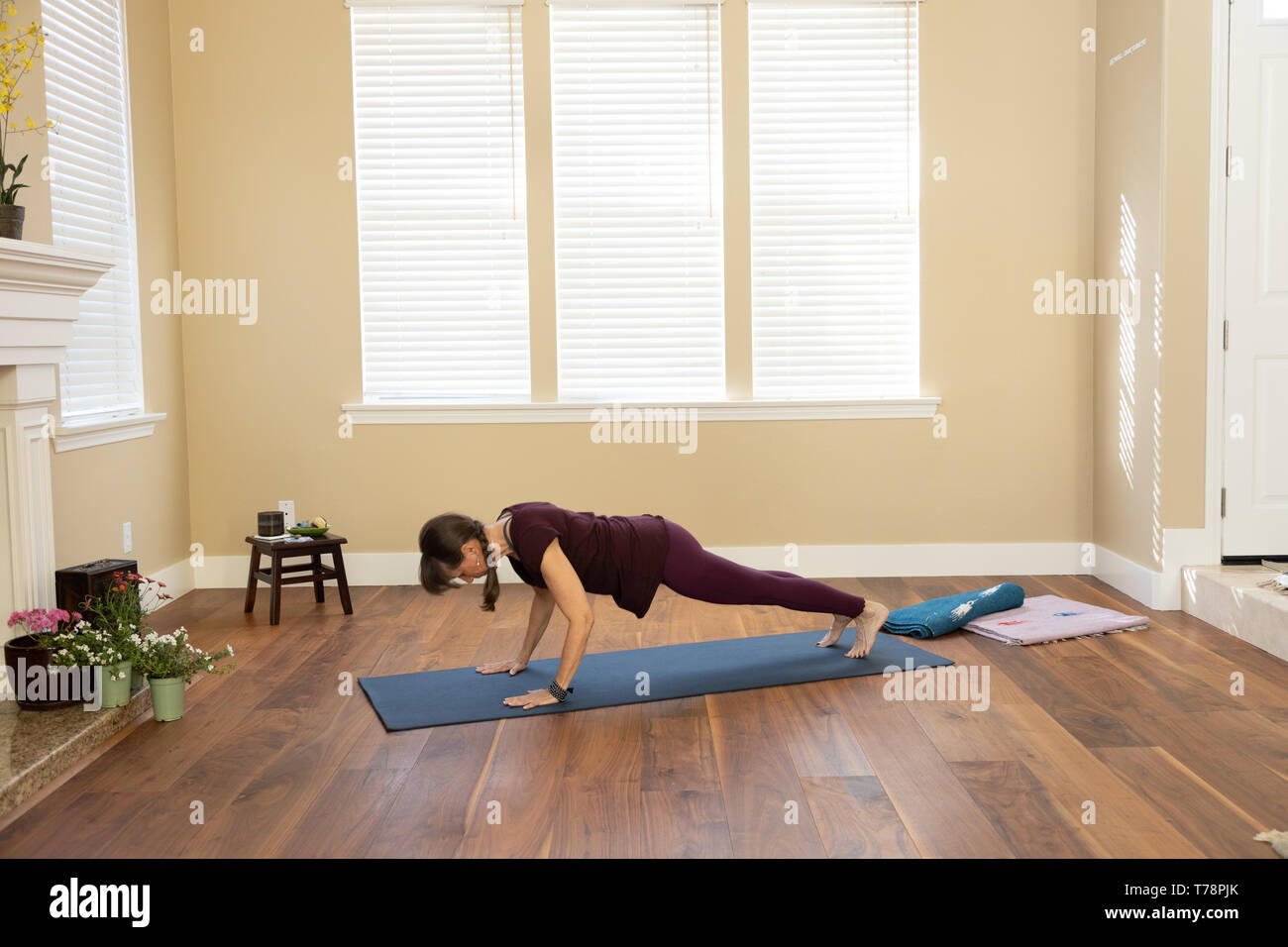 Yoga Plank Banque D'Images