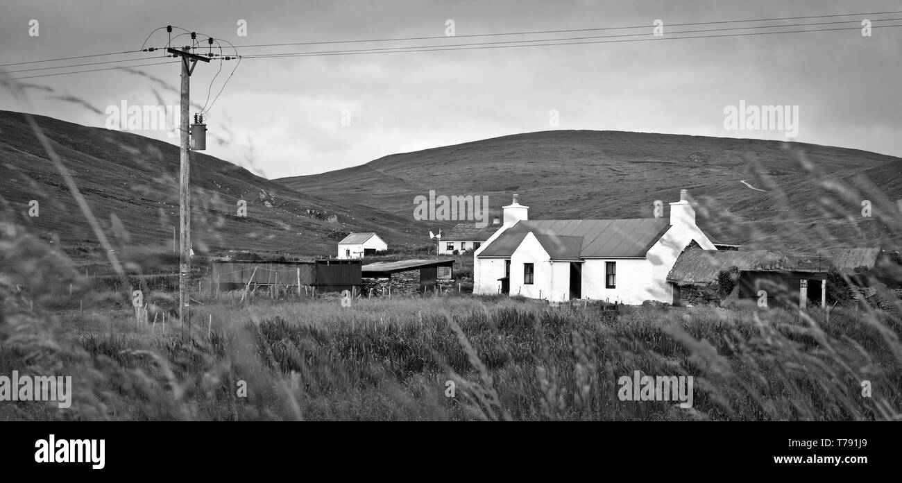 Accueil à distance dans les îles Shetland, au nord de l'Écosse, au Royaume-Uni. Banque D'Images