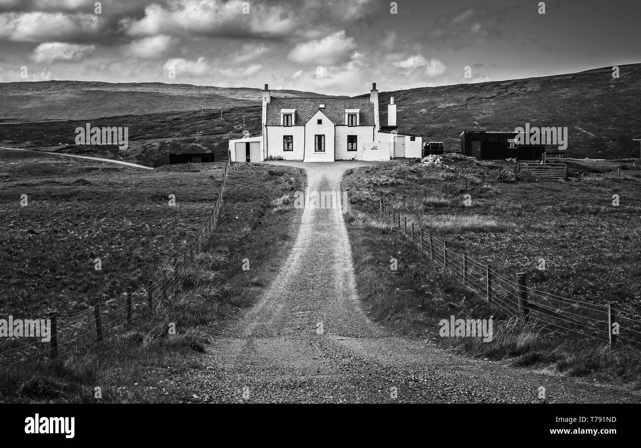 Accueil à distance dans les îles Shetland, au nord de l'Écosse, au Royaume-Uni. Banque D'Images