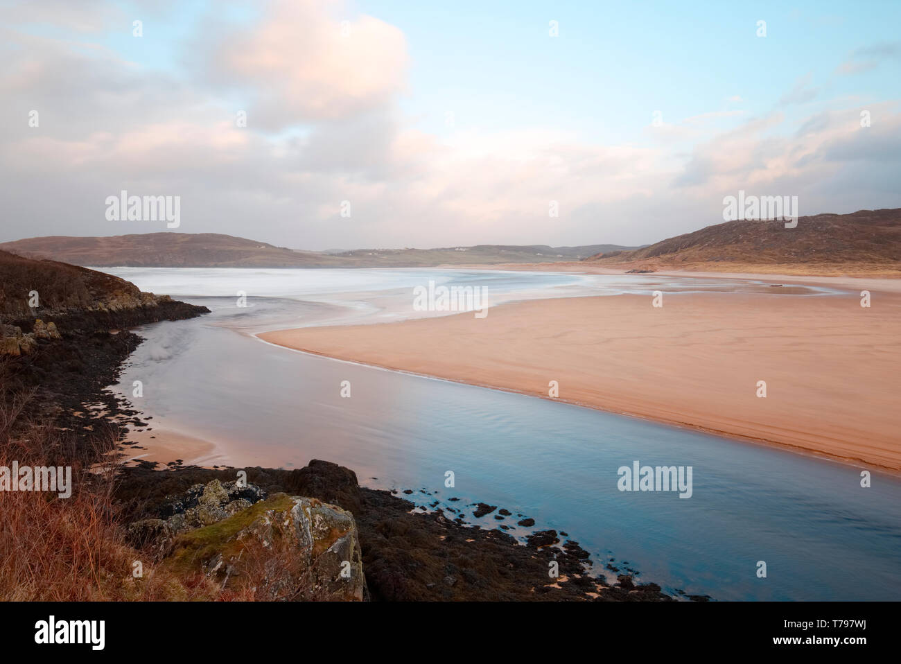 Torrisdale Bay, North coast Highland, en Écosse Banque D'Images