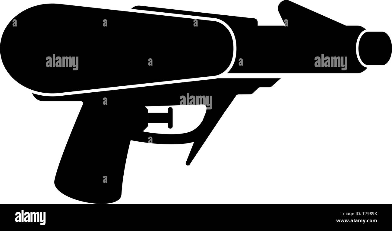 Pistolet à eau isolé jouet pour enfants icon Illustration de Vecteur