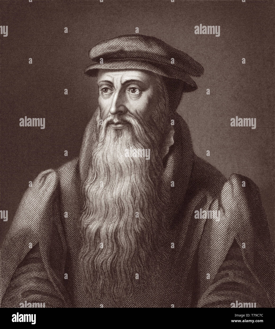John Knox (c1513-1572) était un ministre écossais, théologien et écrivain qui a été un chef de file de la réforme en Écosse et fut le fondateur de l'Église presbytérienne d'Écosse. Banque D'Images