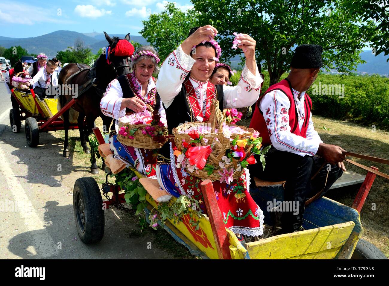 Rose Festival à Kazanlak. Province de Stara Zagora BULGARIE. Banque D'Images