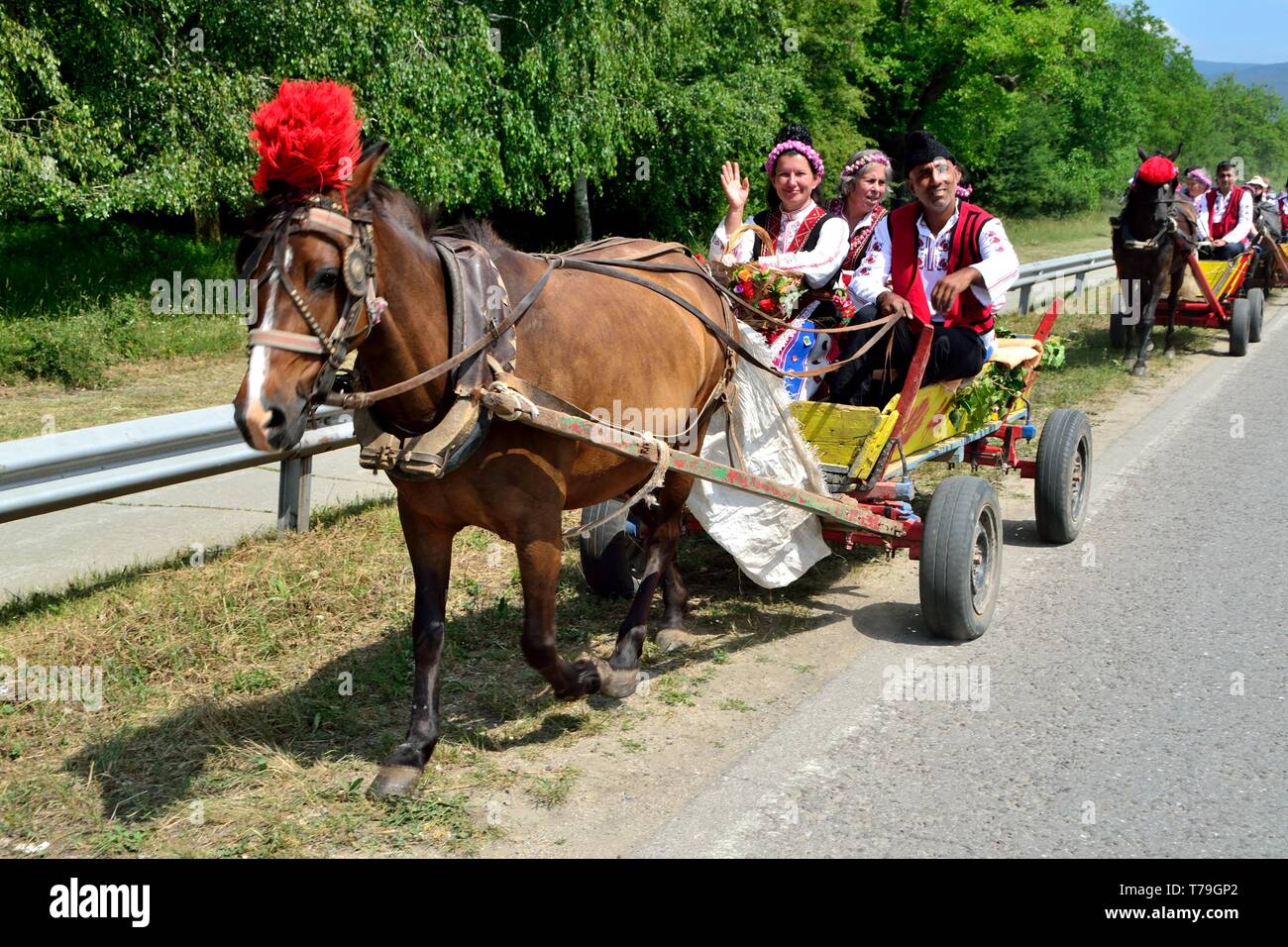 Rose Festival à Kazanlak. Province de Stara Zagora BULGARIE. Banque D'Images