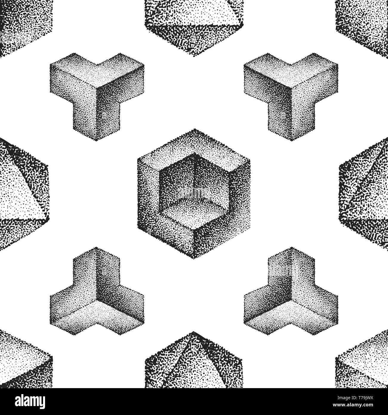 Divers gravure monochrome blackwork vecteur géométrique vintage illustrations solides platoniciens décoration ornement motif transparent fond blanc Illustration de Vecteur