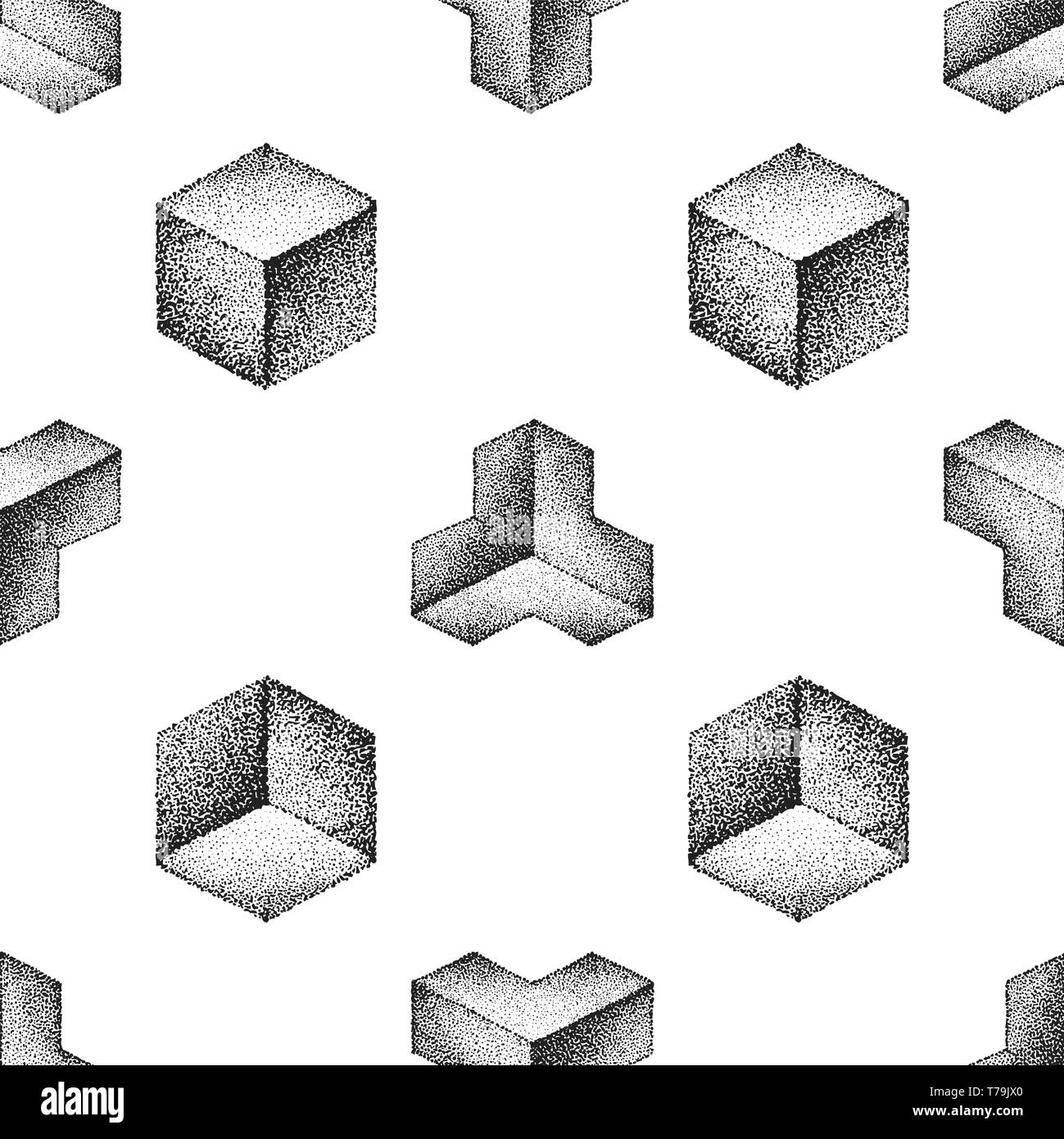 Divers gravure monochrome blackwork vecteur géométrique vintage illustrations solides platoniciens décoration ornement motif transparent fond blanc Illustration de Vecteur