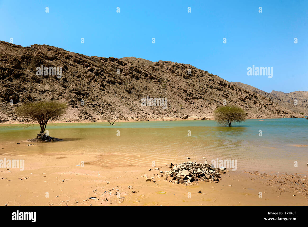 Vue panoramique des eaux-cape in Desert Banque D'Images