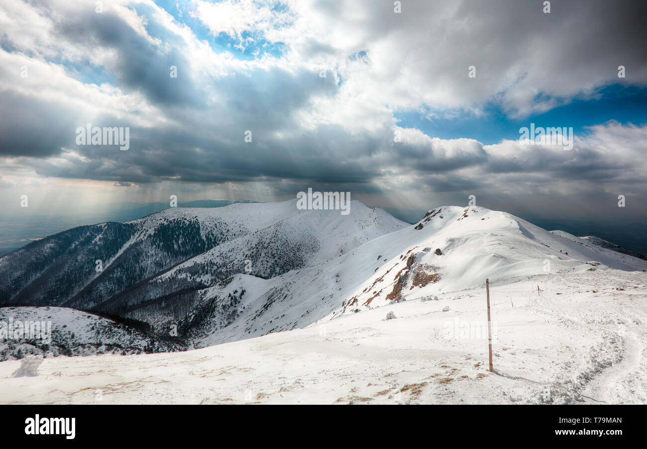 Paysage de montagne Hiver - Mala Fatra Banque D'Images