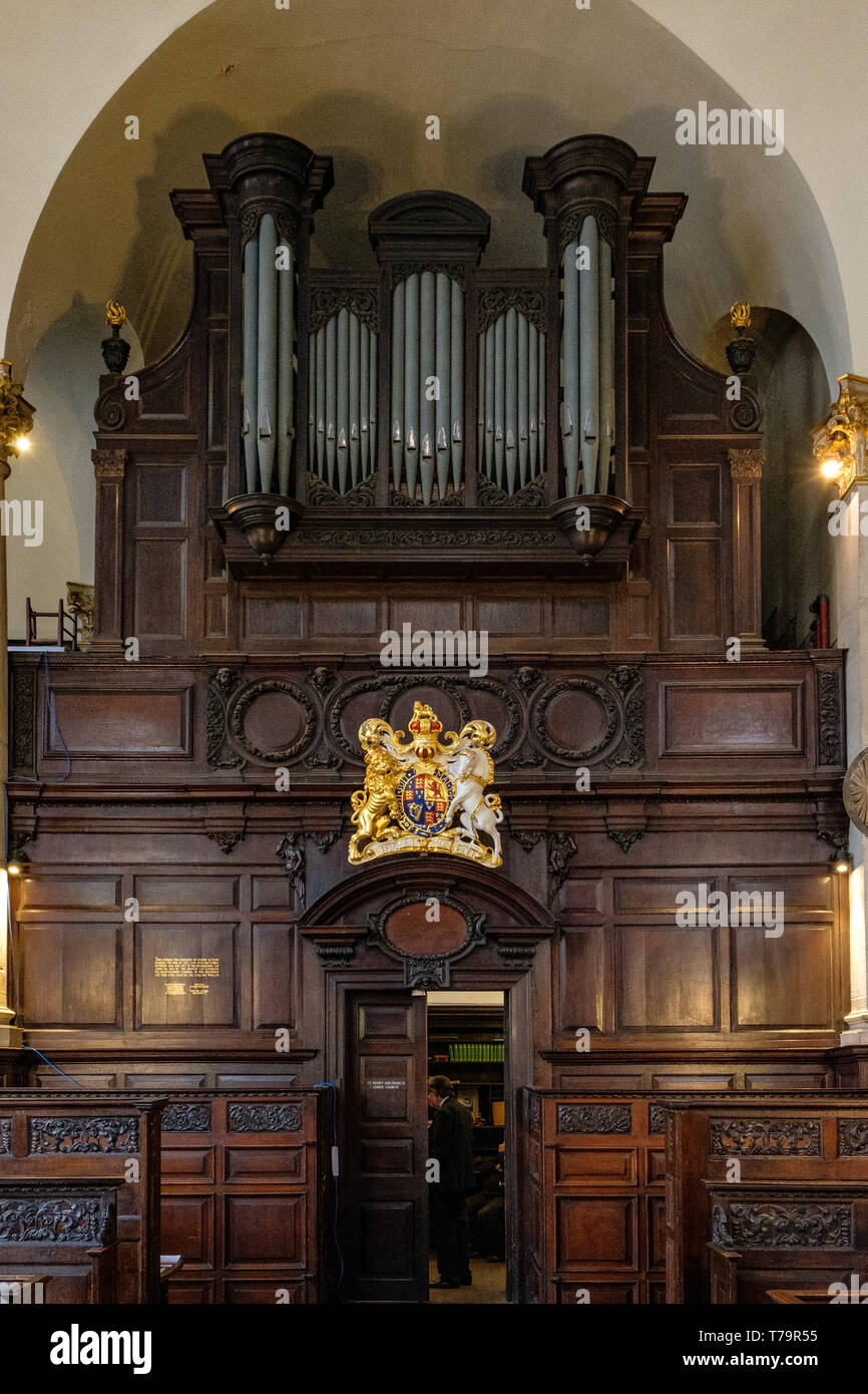 L'église paroissiale de St Mary Abchurch Abchurch Lane, Londres, Banque D'Images